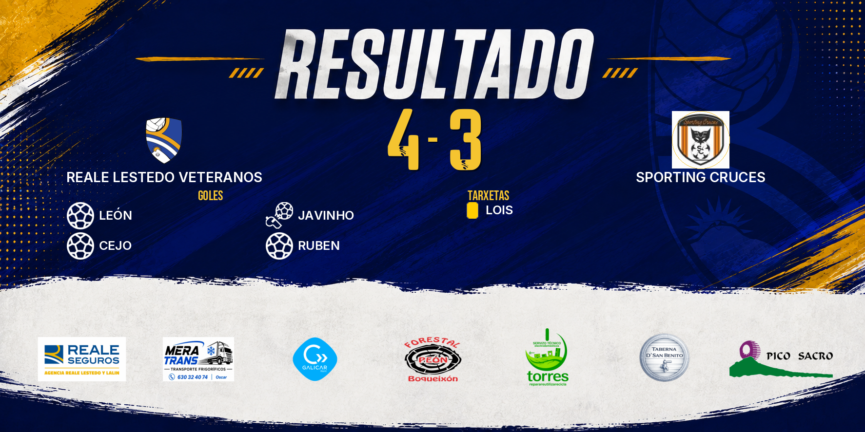 Resultado vs SPORTING CRUCES (4-3)